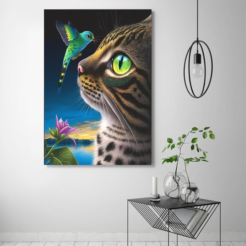 Hot selling exquisite civet cat diamond painting blue bird diamond painting animal series diamond painting 30*40cm