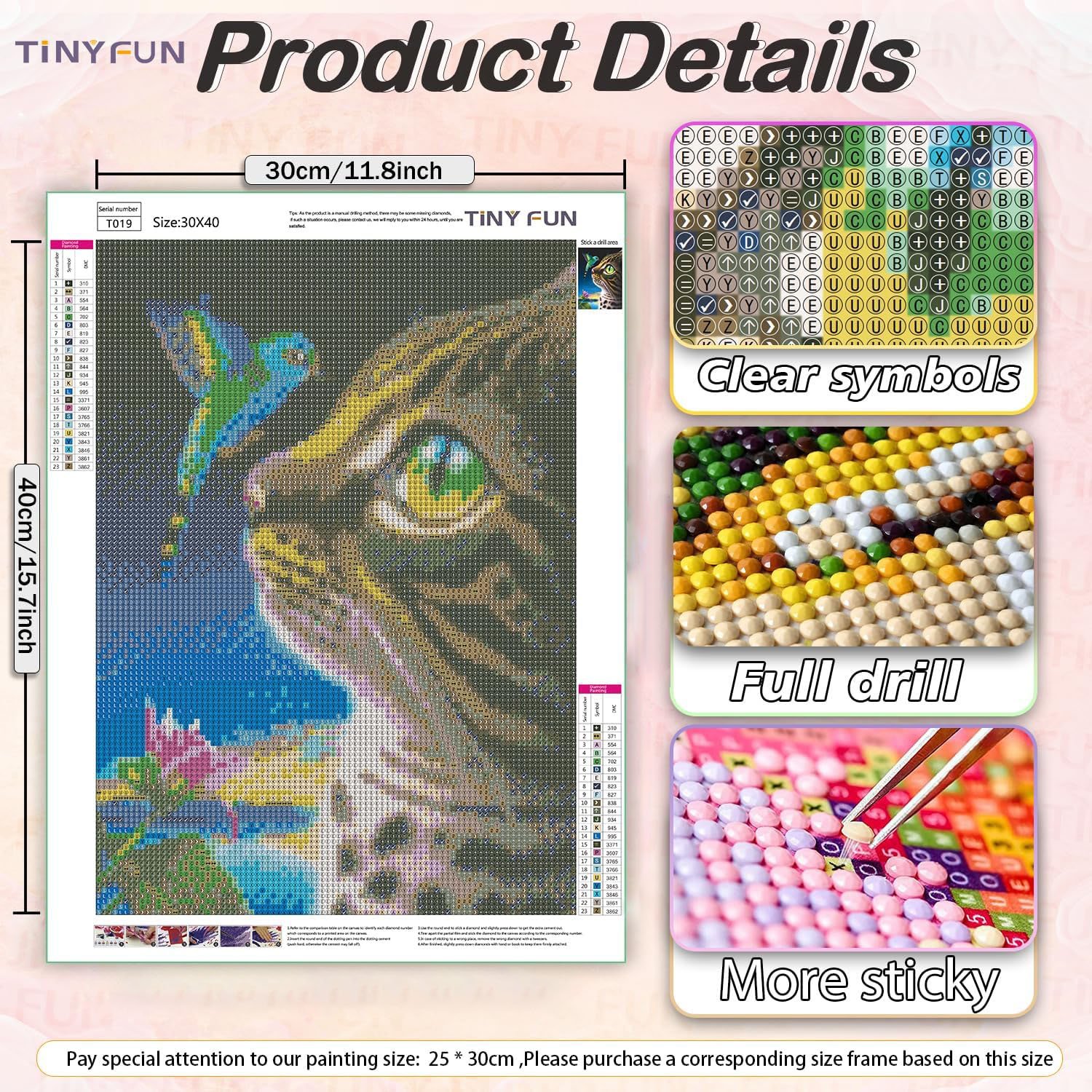 Hot selling exquisite civet cat diamond painting blue bird diamond painting animal series diamond painting 30*40cm