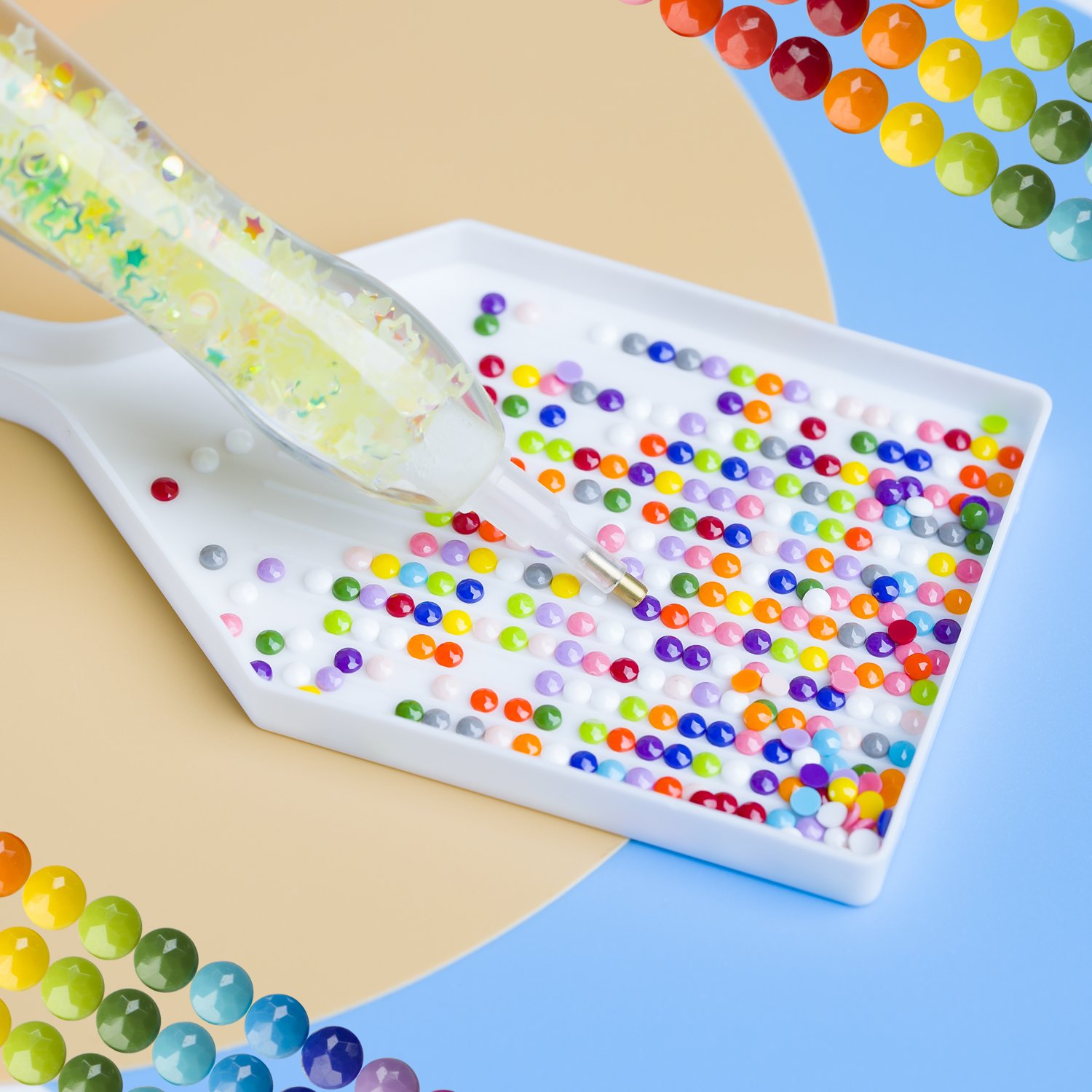 R-01 DMC 447 Colors 2.8mm Resinstone Acrylic Mosaic Embroidery Beads Diamond Painting Round Drill