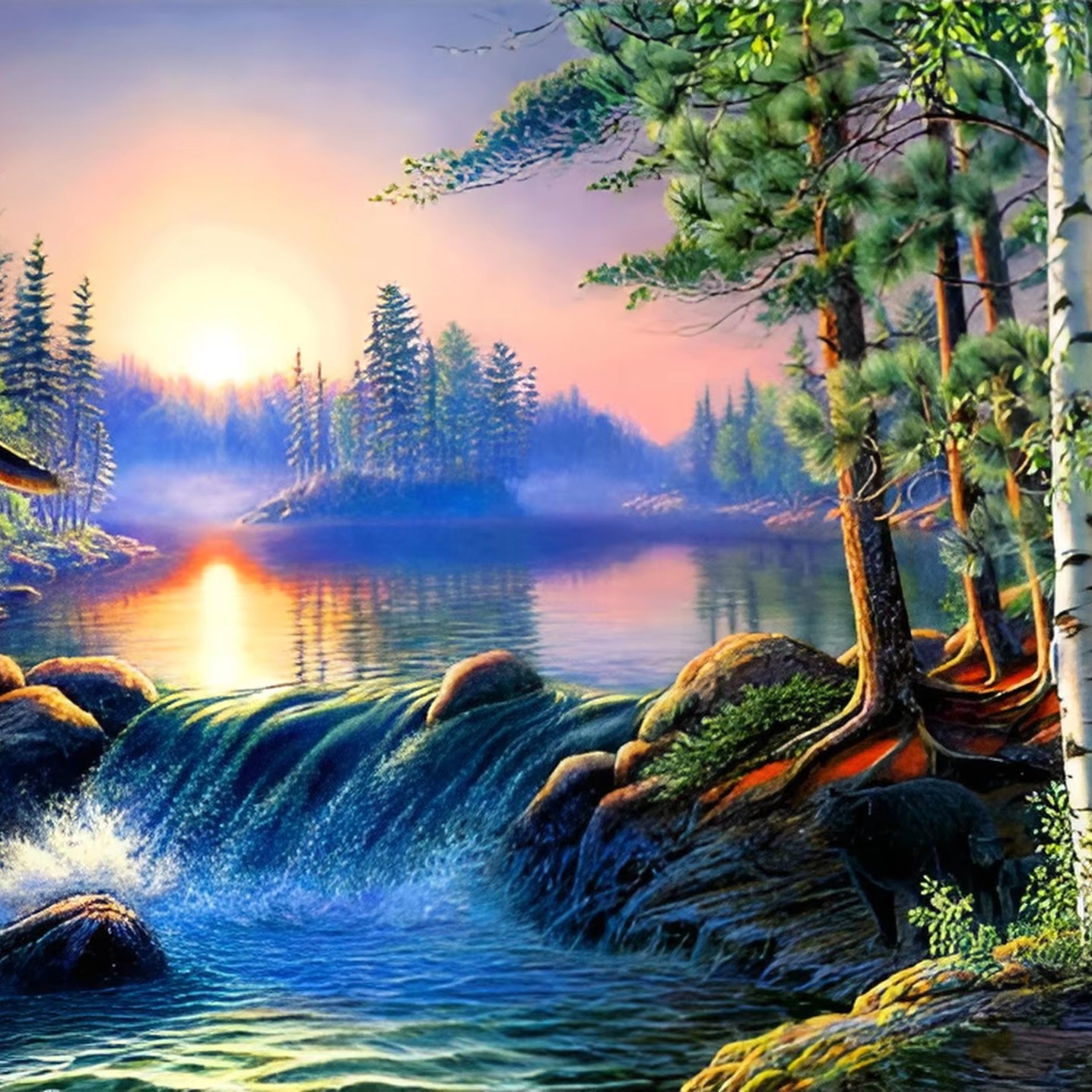 Cross-border hot new diamond painting DIY seaside scenery kit source manufacturers focus on foreign trade wholesale