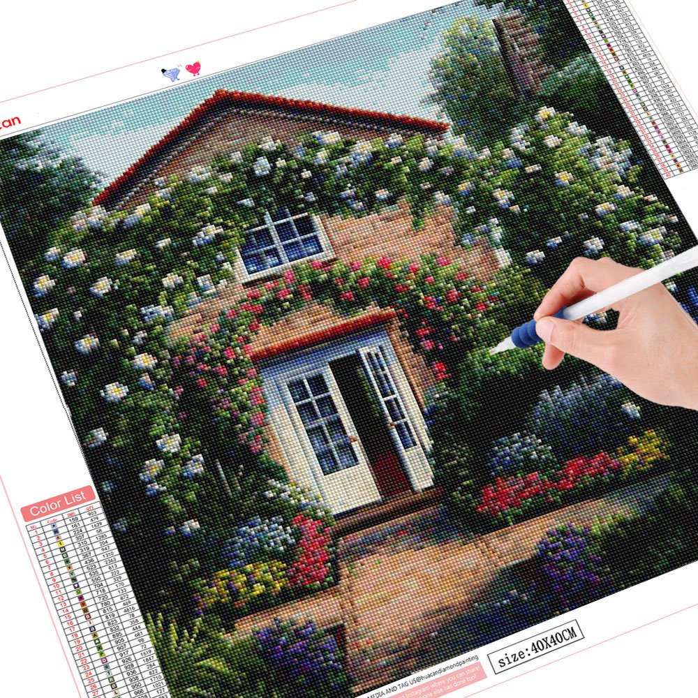 Good Price 5d Diamond Art Painting Kits House Landscape Wholesale Diamond Mosaic Full Garden Modern Fashion