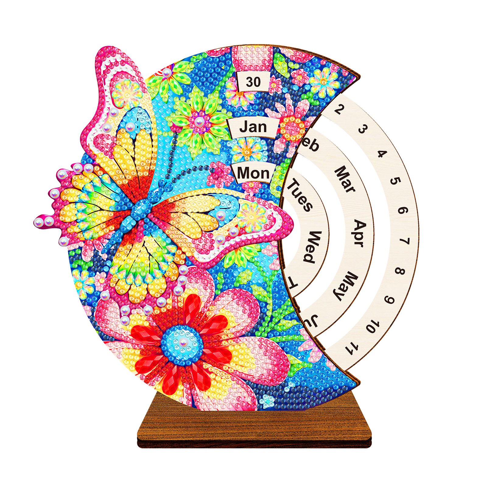 Christmas Tabletop Ornament Perpetual Calendar Diamond Painting Kit for Home Decor