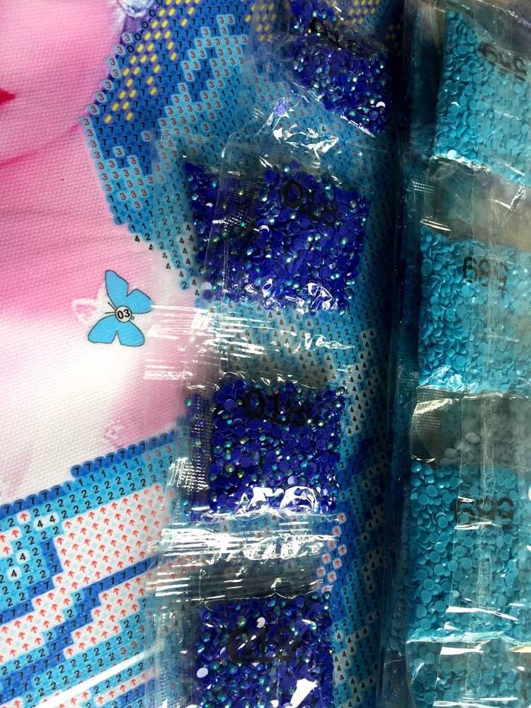 Velvet fabric 5d diy diamond painting with butterfly accessories