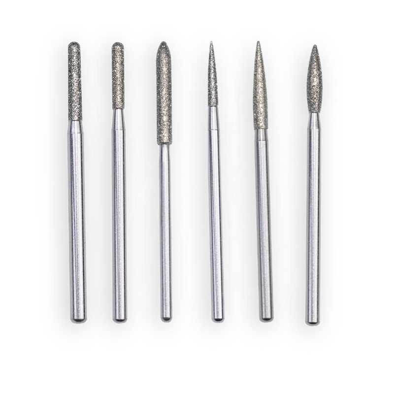High hardness diamond burs with sharp edge for dental lab steel crown porcelain tooth resin dental base dental lab
