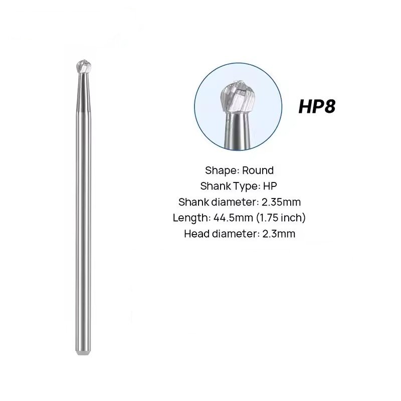 Good price dental lab tungsten carbide burs 10pcs/box dental round carbide burs for polishing