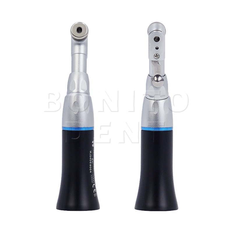 EX-203C Black Color Dental Low Speed Handpiece Set External Water Spray Air Motor Contra Angle Handpiece E-type Dental Polishing
