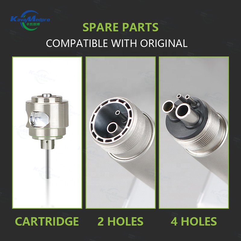 OEM/ODM Dental LED High Speed Handpiece Dentist Tips E-Generator Air Turbine B2 M4 Push Button Triple Water Spray Ceramic Rotor