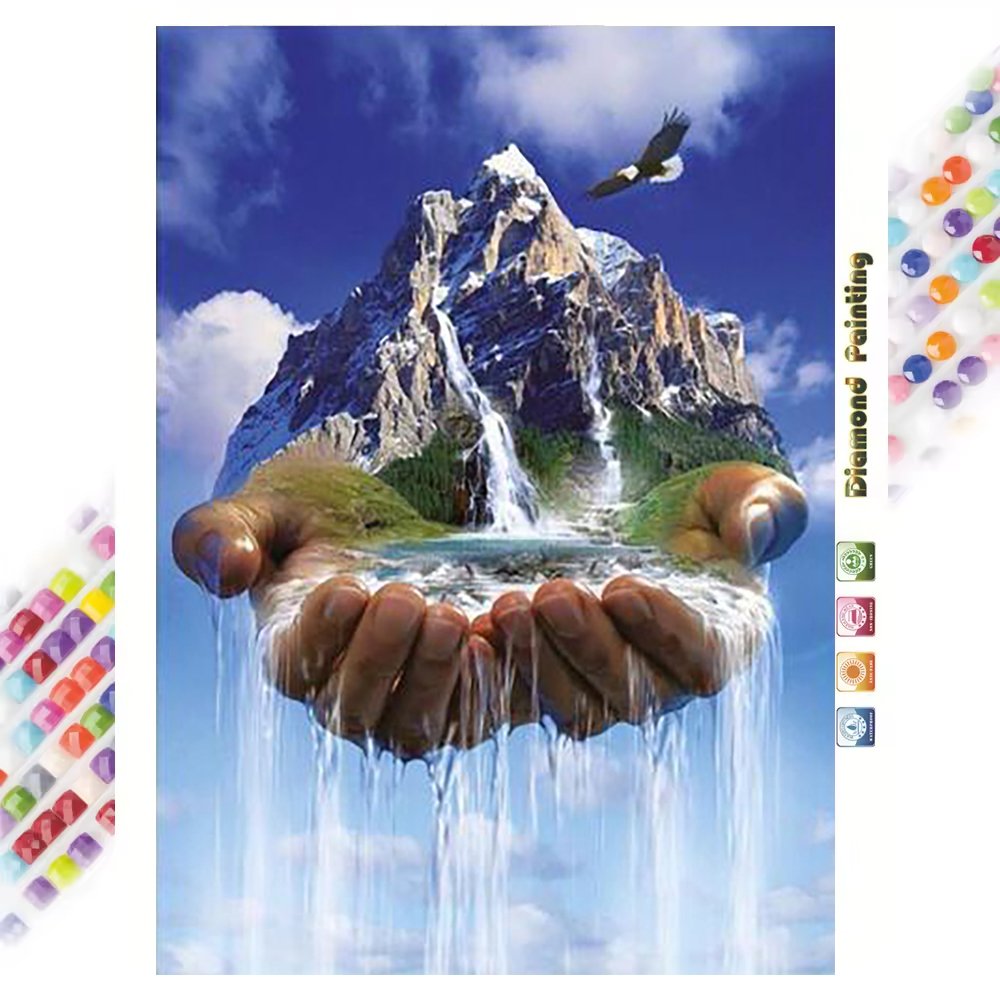 Landscape In Hand Diamond Art Painting Landscape 5D Diamond Painting DIY Full Drill Home Decoration Custom Picture Wholesale
