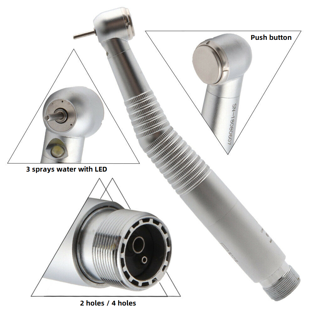 High Quality Dental Handpiece Dental High Speed Header Press Led Mobile Phone 2/4hole Handpiece for Dentist Repair Tools