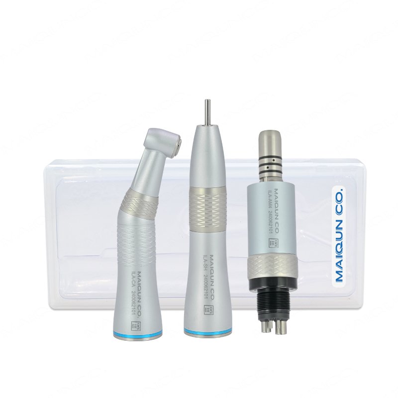 Factory Price Two Holes Set Slow Air Motor Turbine Internal Surgical Contra Angle Dental Low Speed Nose Cone Straight Handpiece