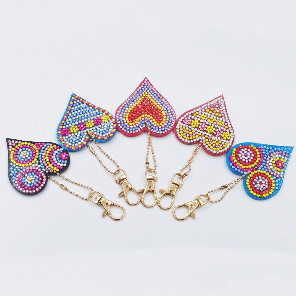 A-2020Handmade Key Ring Bag Pendants Diamond Cross Stitch Craft Christmas Gift 3D DIY Crystal Diamond Painting Key Chain