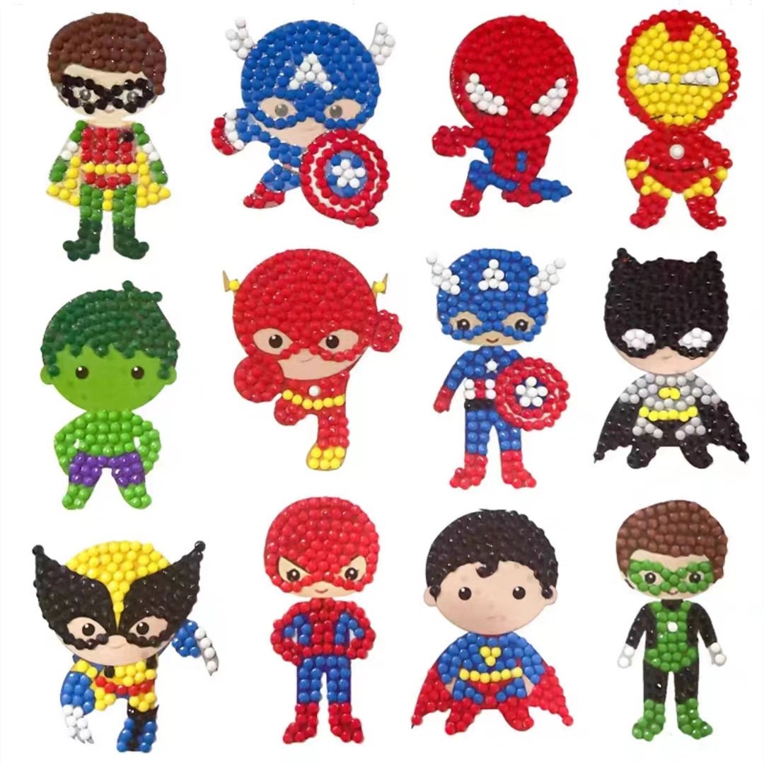 R-SS079-101 Spot Cheap Cartoon Girl Diamond Gem Stickers DIY Diamond Painting Sticker For Kids