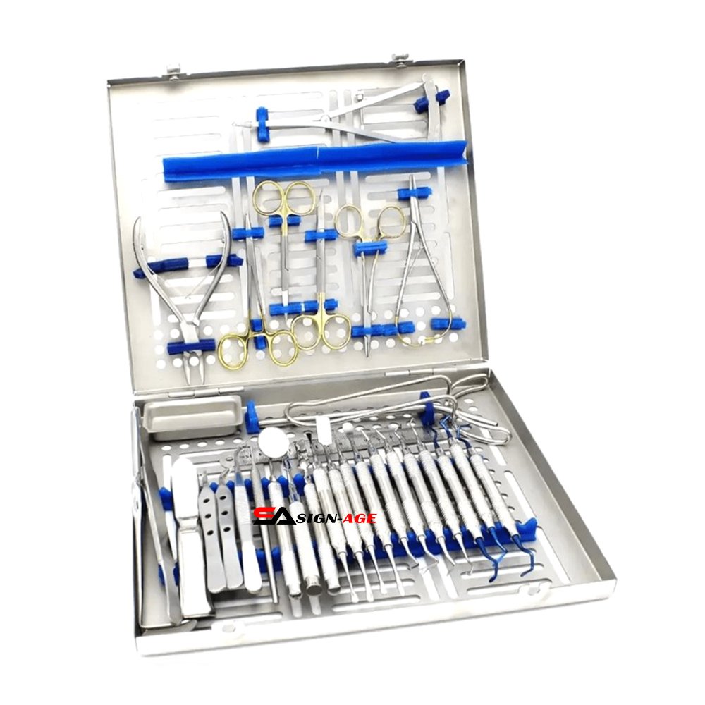 Stainless Steel Dental Implant Surgery Instruments Advanced 33 Pcs Kit Surgical set Instruments Oral Surgery Instruments