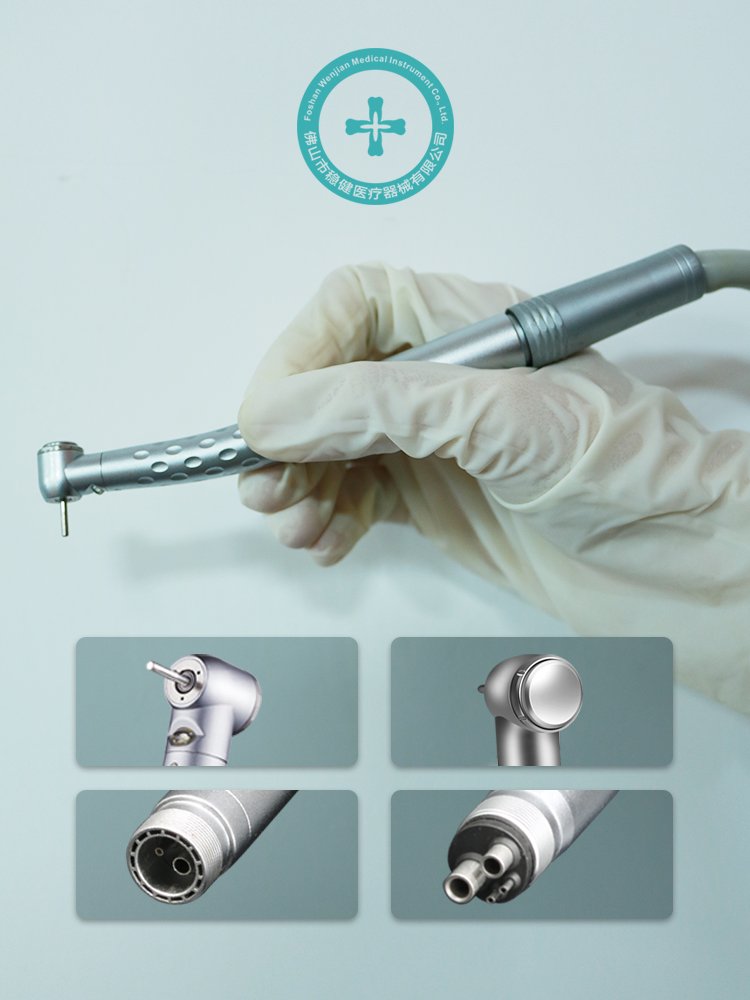Dental Handpieces 4 Hole Push Button Turbine Led High Speed Dental Handpiece