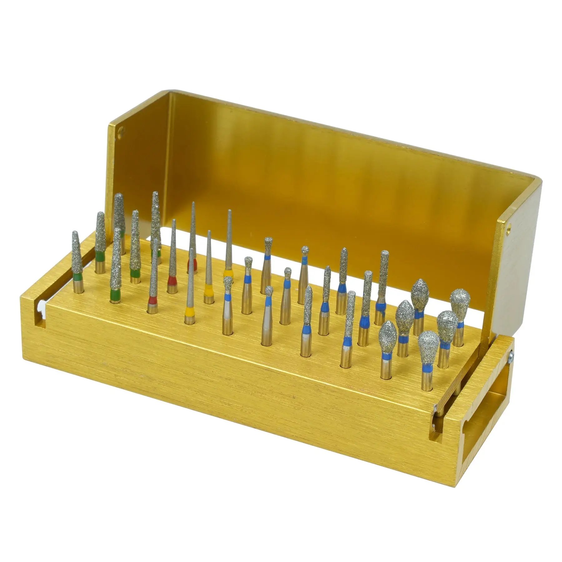 Wholesale Dental Tools High Speed Diamond Burs Drill Disinfection Block Manual Power Aluminium Handpiece Bur Holder Dentistry