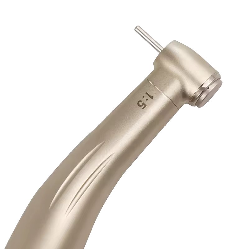 1:5 Contra Angle Fiber Optic Dental Handpiece Turbine CE Certificate High Speed Dental Handpiece Durable Steel Metal RIXI Golden