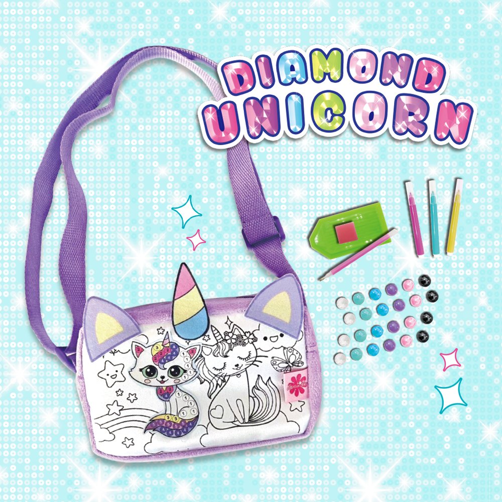 Diy diamond painting shoulder bag cat