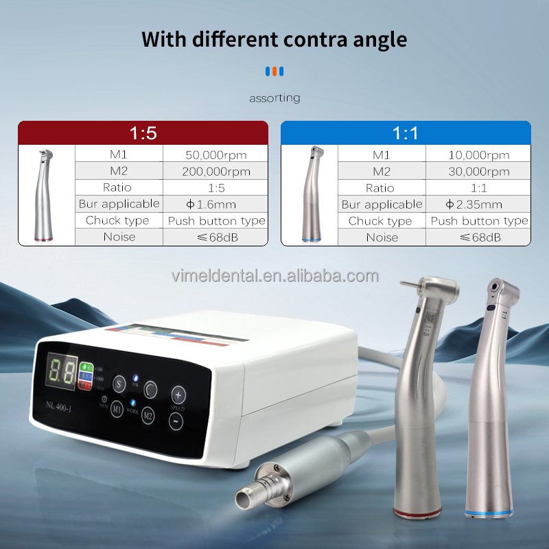 Dental Brushless Electric LED Micro Motor With 1:5 1:1 16:1 Contra Angle Dentist Low Speed Handpiece Lab Tools Micromotor