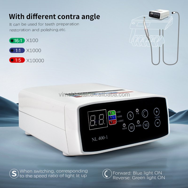 Dental Brushless Electric LED Micro Motor With 1:5 1:1 16:1 Contra Angle Dentist Low Speed Handpiece Lab Tools Micromotor