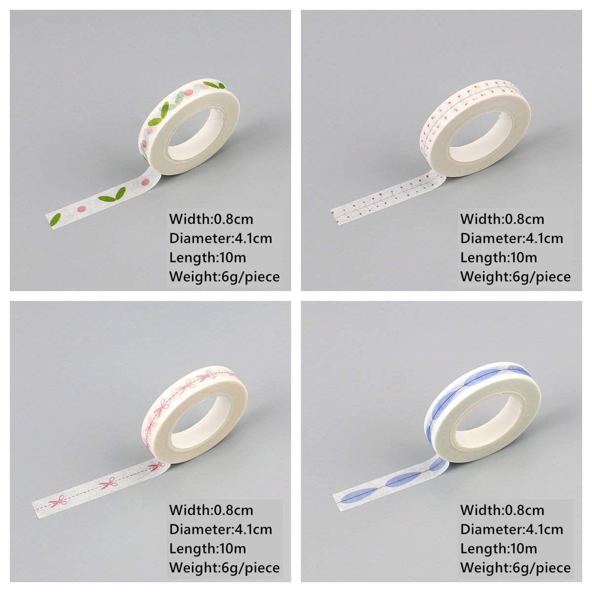 G-84 Custom Printing Flower 8mm/0.8cm Washi Tape Set Diamond Painting Factory Washi Paper Tape