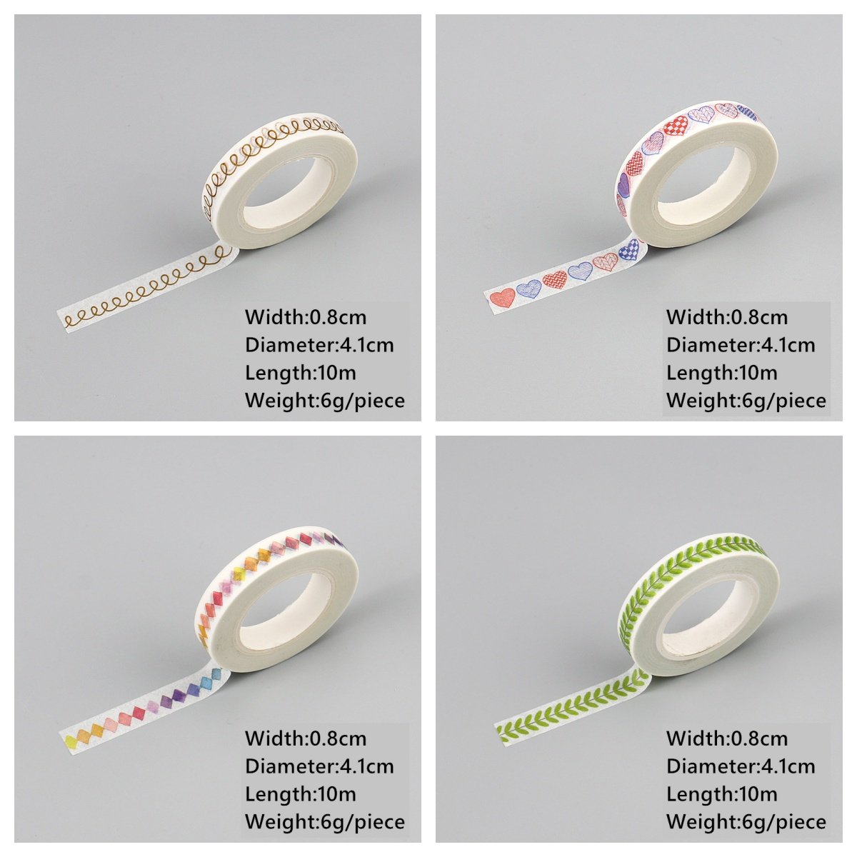 G-84 Custom Printing Flower 8mm/0.8cm Washi Tape Set Diamond Painting Factory Washi Paper Tape