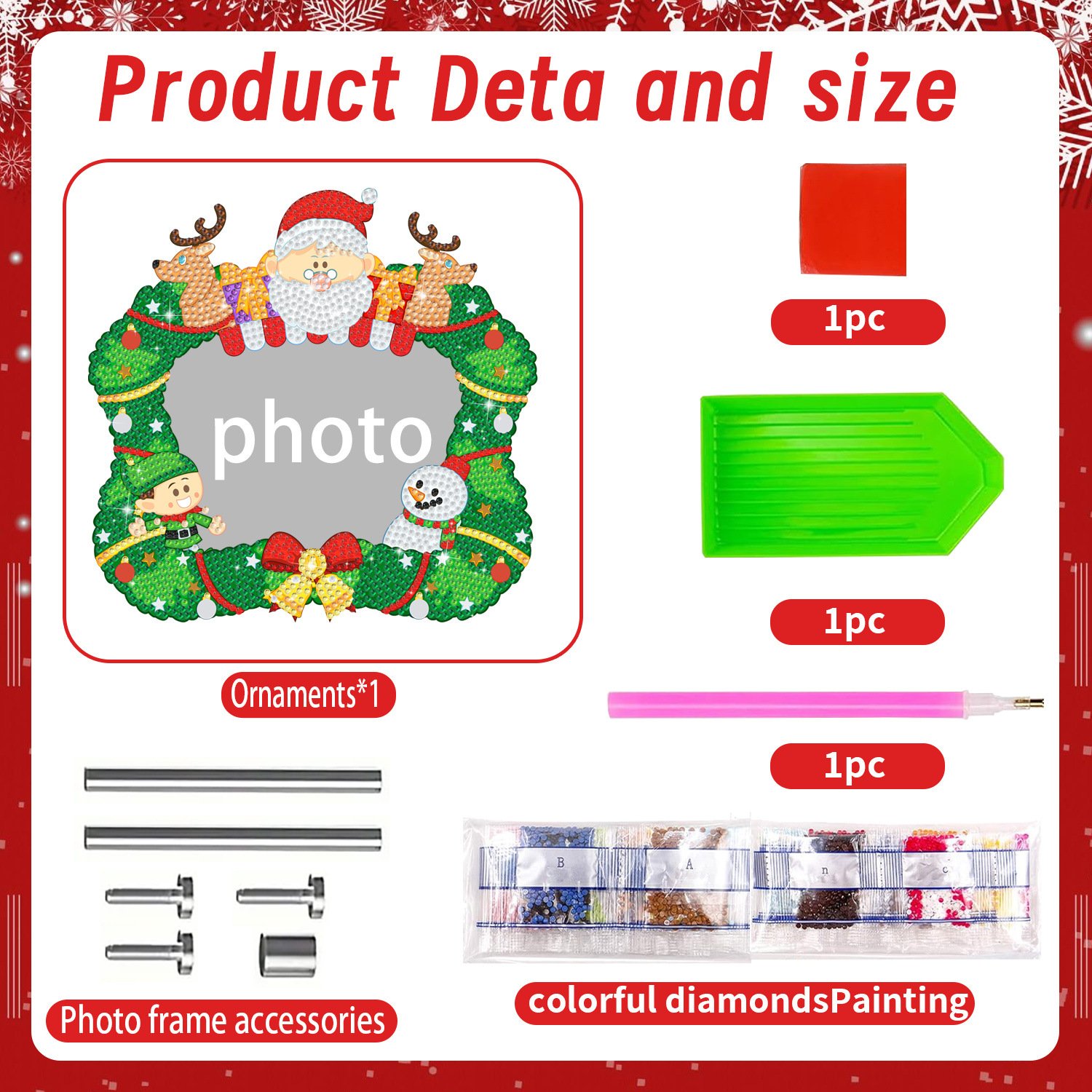 DIY Diamond Painting Photo Frame Creative Acrylic Diamond Paste Photo Frame Stand christmas