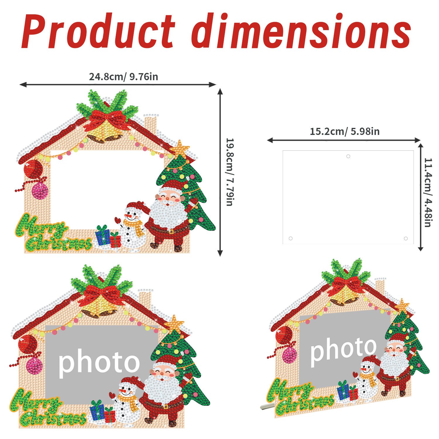 DIY Diamond Painting Photo Frame Creative Acrylic Diamond Paste Photo Frame Stand christmas