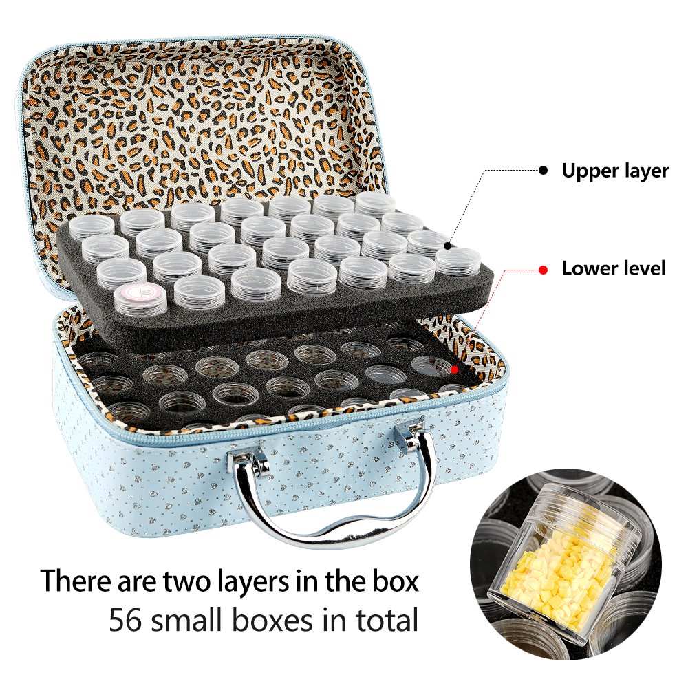 Wholesale New Storage Bag 56 Bottles Diamond Painting Tools Zipper Bag Diamond Embroidery Accessories Double Layer 10ml