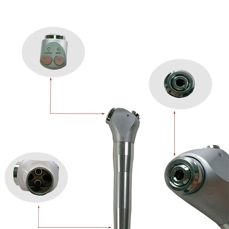 Dental Chair Attachment Metal Triple Syringe Air Water Spray Syringe With Two Syringe Tips