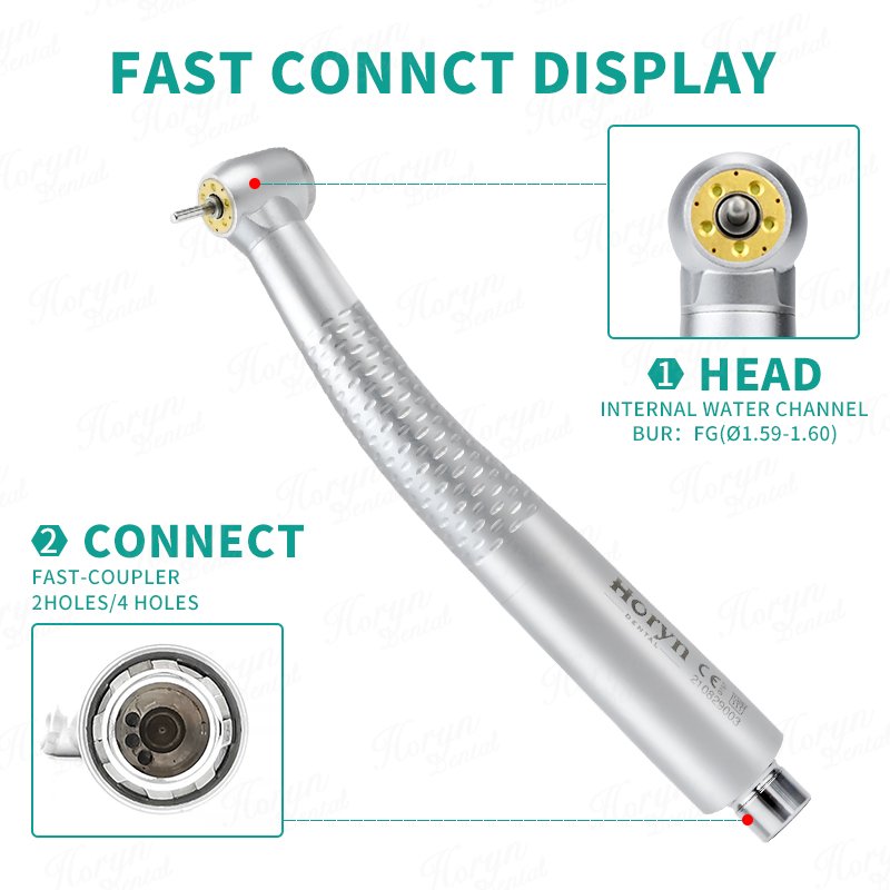 Super Bright Dental 5 LED Shadow Turbine High Speed Handpiece
