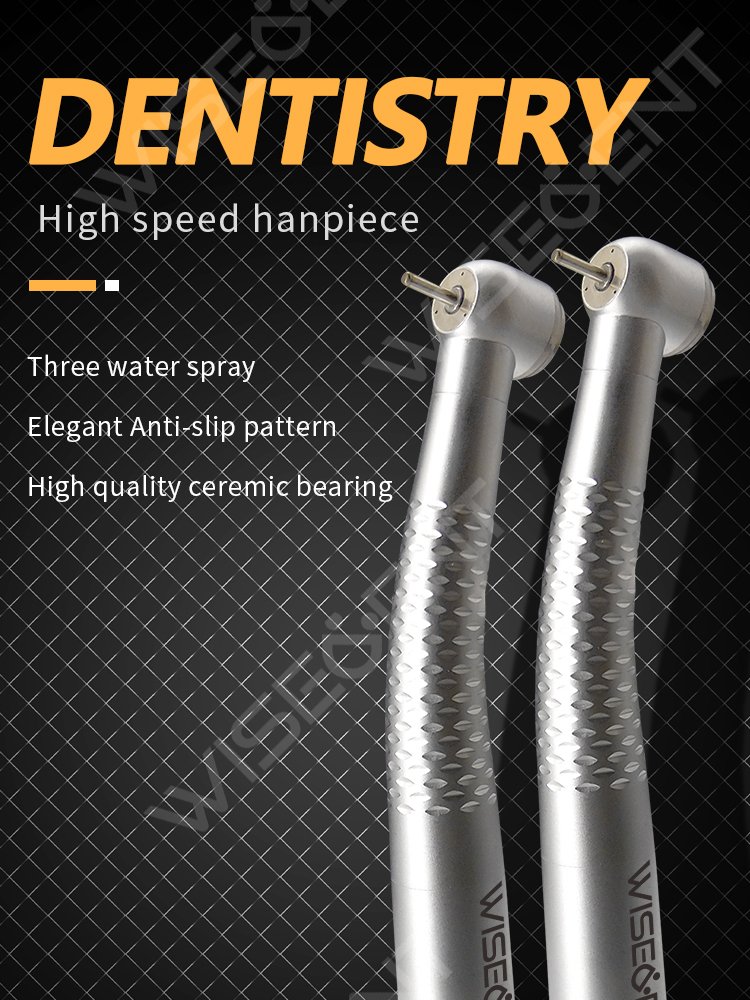 Wisedent Manufacturer High Speed Dental Air Turbine Handpiece Dental Equipment 2/4 Holes 3 Water Spray Dental Handpiece