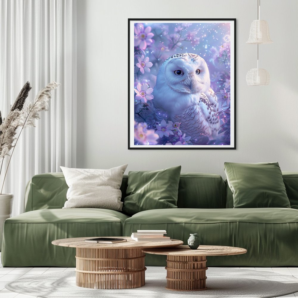 COOLEVE 5D DIY Diamonds Art Painting Kit 30*40 cm Wall Decor Handpainted Modern Landscape Animals OWL with Crystal Gift Kids