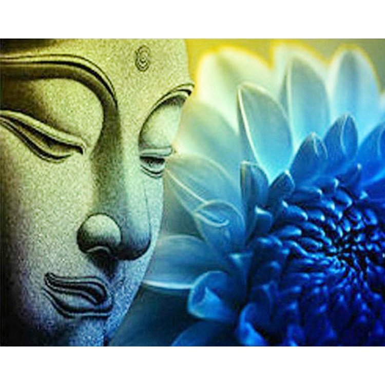 Popular home decor wall art full diamond mosaic 5d shinning full drills dmc diamond painting kits buddha for adult
