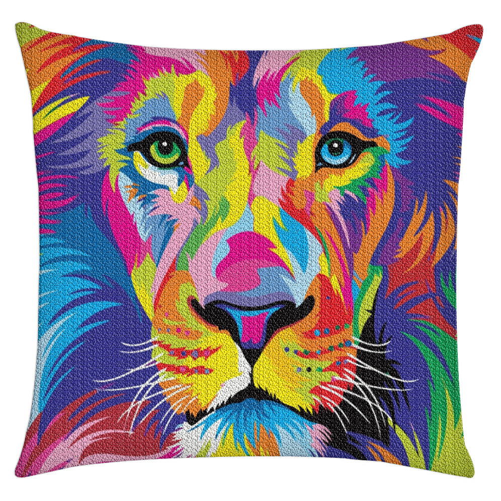 Hot Sale animal lion DIY pillow Colorful Diamond Painting Pillow For Room Decorations