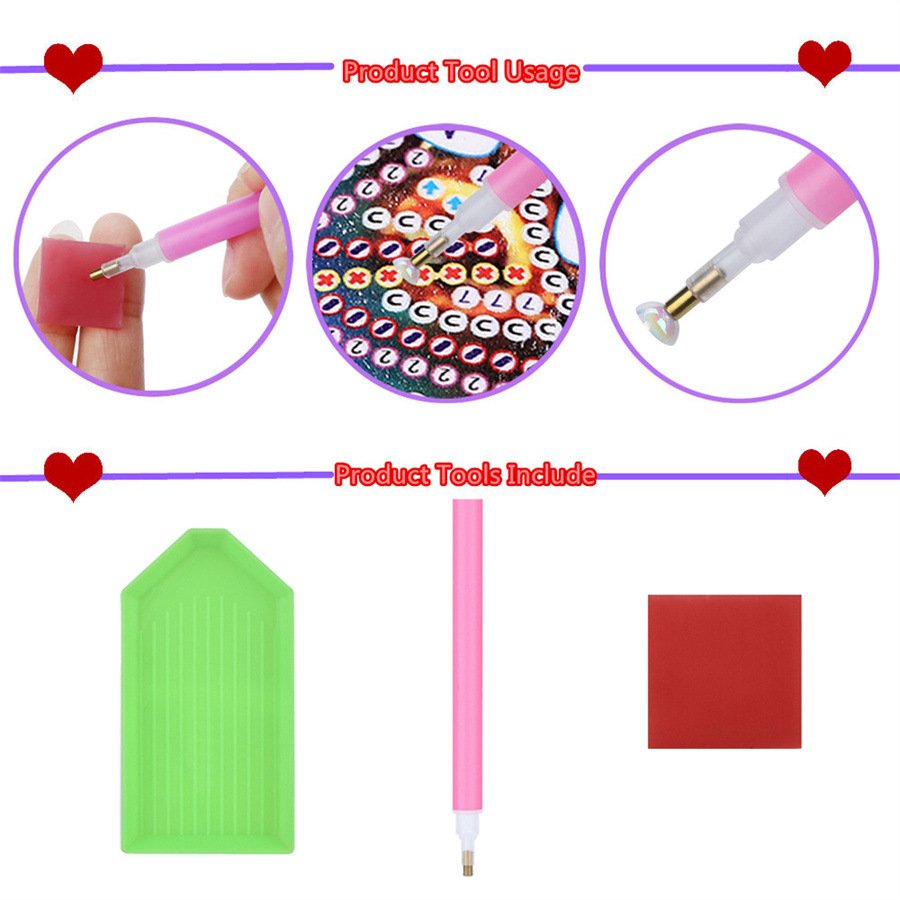 DIY 5d Diamonds Painting Coaster Kit Eyes Rhinestones Embroidery Cup Cushion with Rack Table Place mat
