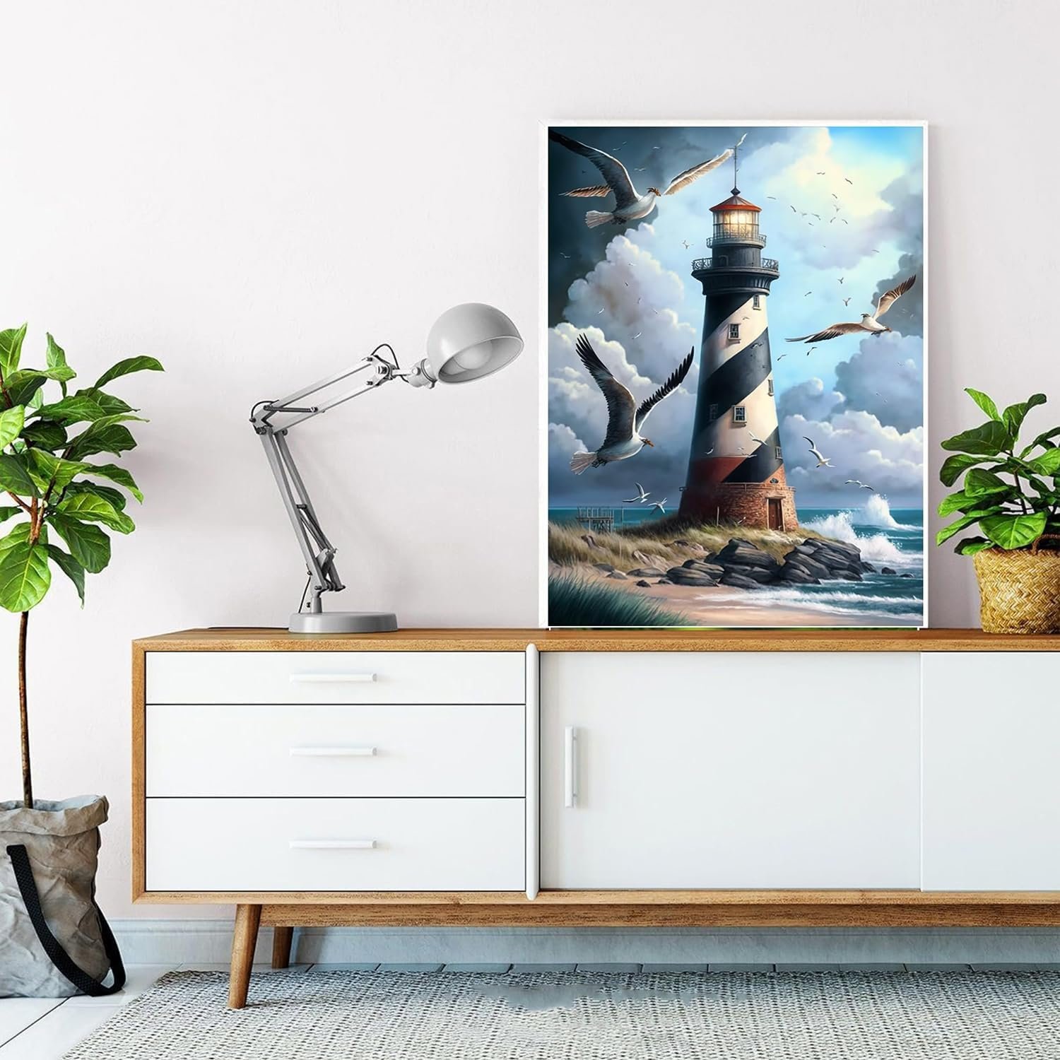 Adult Diamond Painting Set DIY5D Cartoon Seaview Lighthouse Diamond Painting Home Decoration Gift Set home decor accessories