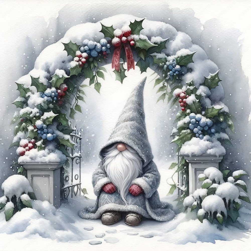 New Diamond Painting 5d Full Diamond Diy Handmade Christmas Snowman Living Room Entrance Decoration Painting