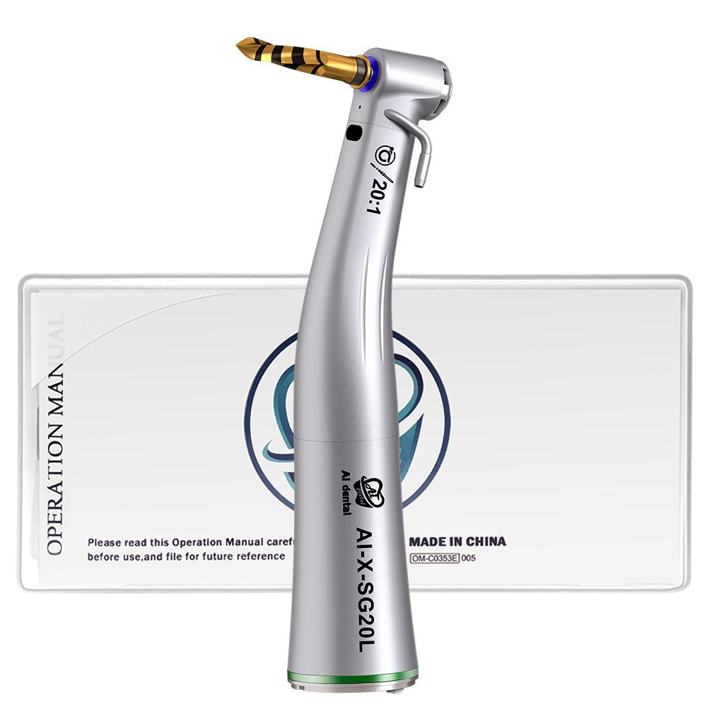 AI-X-SG20L 20:1 Reduction Dental low speed surgery Implant Handpieces Optics External and internal cooling Max Torque : 80 Ncm