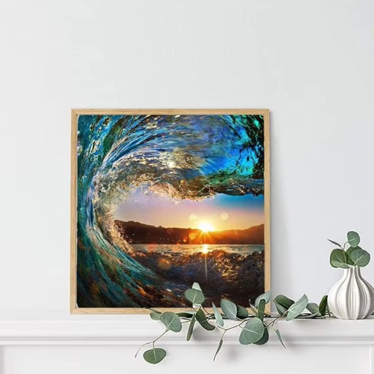Water ripple diamond painting three-dimensional wave diamond painting beautiful water spray diamond painting 20*20cm