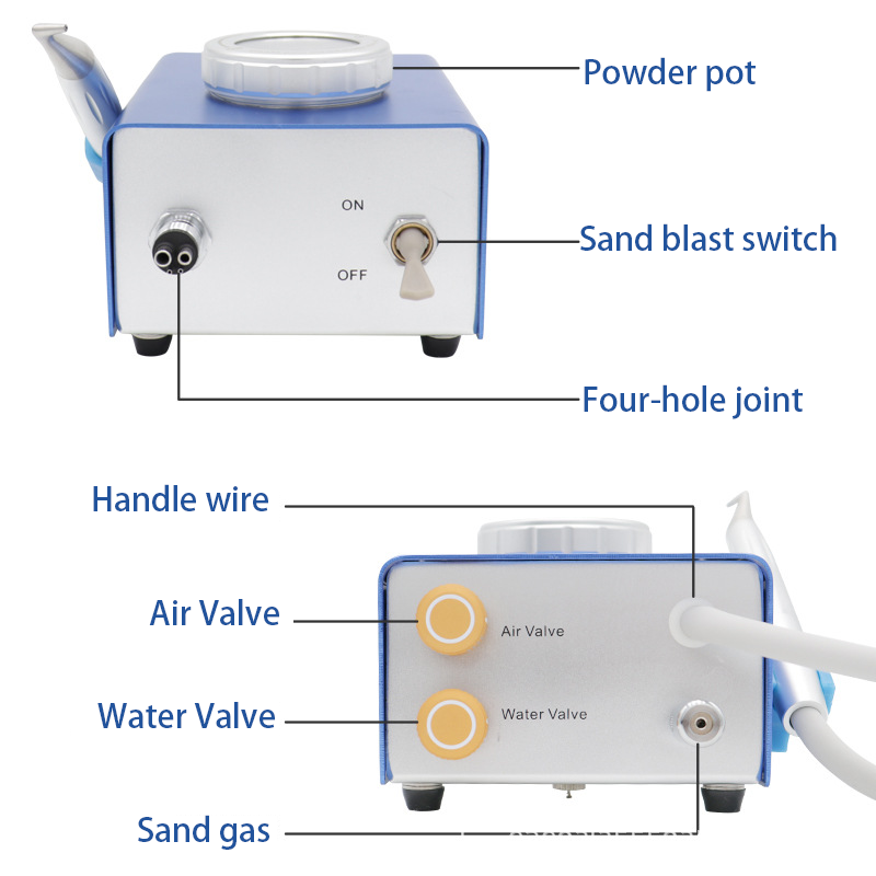 Air Flow Prophy Jet Unit Dental Sandblasting Machine Air Polisher greatly used for Teeth Whitening and Cleaning