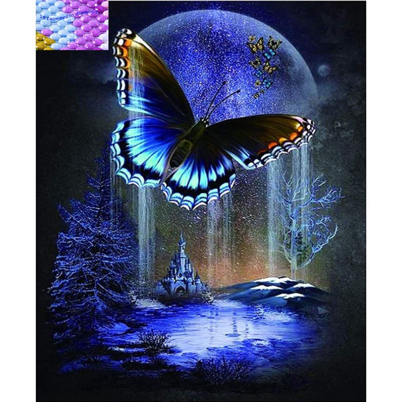 Butterfly diamond art kit full drill for adults diy diamond painting kit craft art embroidery painting