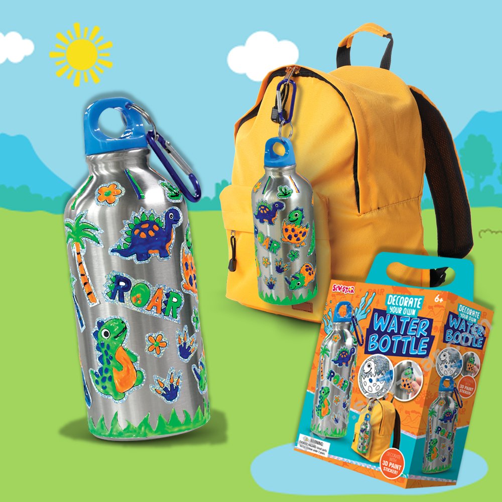 Hot sale Diy Kids toys sets art and Craft Creative kits for child diamond painting cute dinosaur water bottle for boy At A Loss