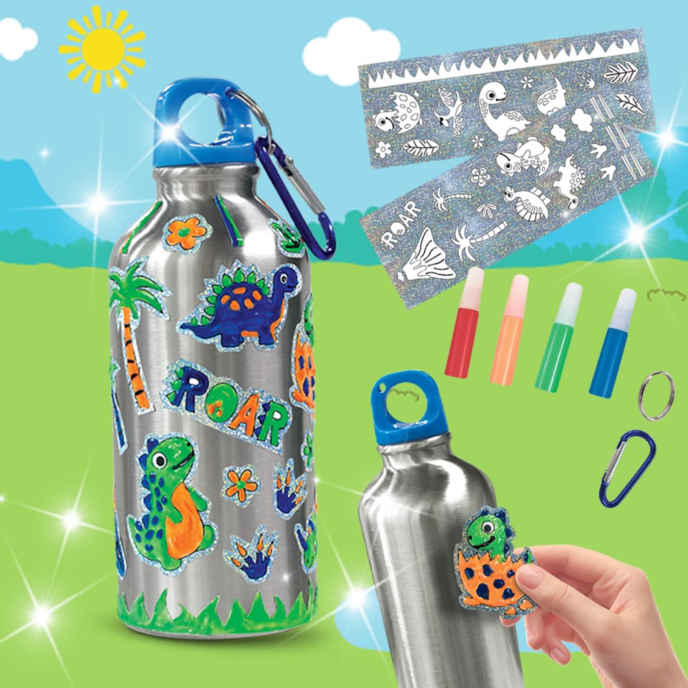 Hot sale Diy Kids toys sets art and Craft Creative kits for child diamond painting cute dinosaur water bottle for boy At A Loss