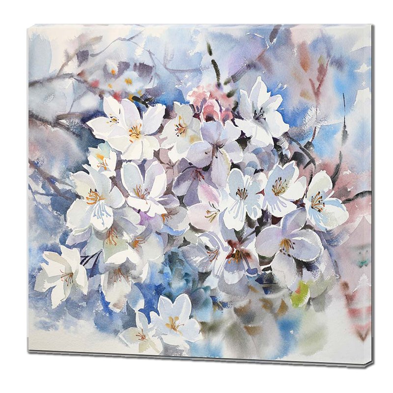 High quality Wholesale blooming flower abstract oil painting canvas prints wall art