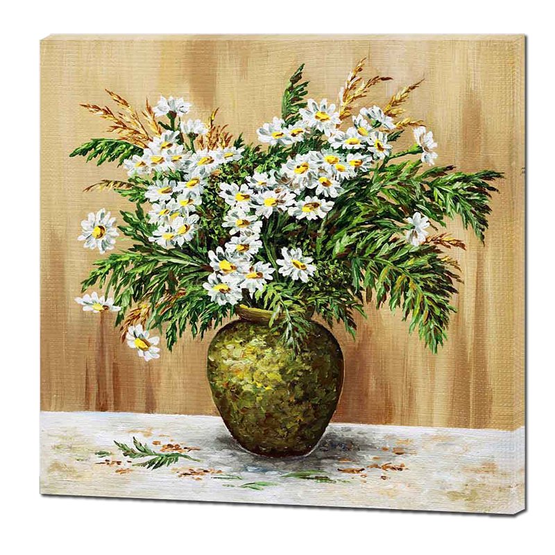 High quality Wholesale blooming flower abstract oil painting canvas prints wall art
