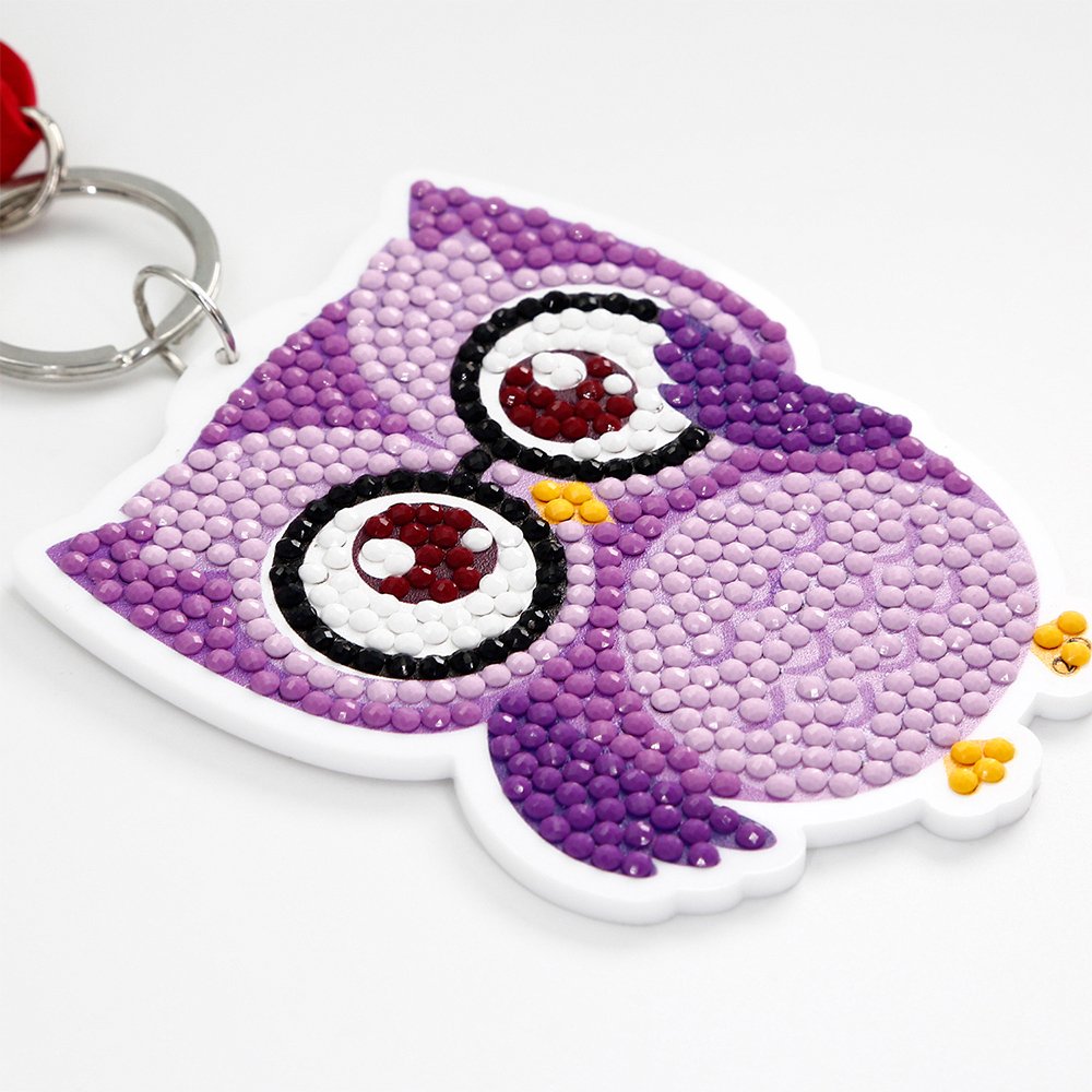 5D Owls DIY Toys diamond paint Kits Handmade Key Chain Toy Keychains Key Rings Keychain Toys Gifts For Kids Boys Girls