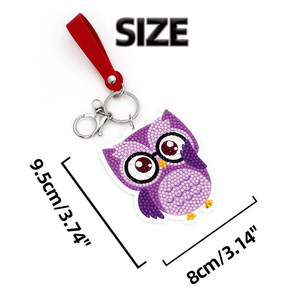 5D Owls DIY Toys diamond paint Kits Handmade Key Chain Toy Keychains Key Rings Keychain Toys Gifts For Kids Boys Girls