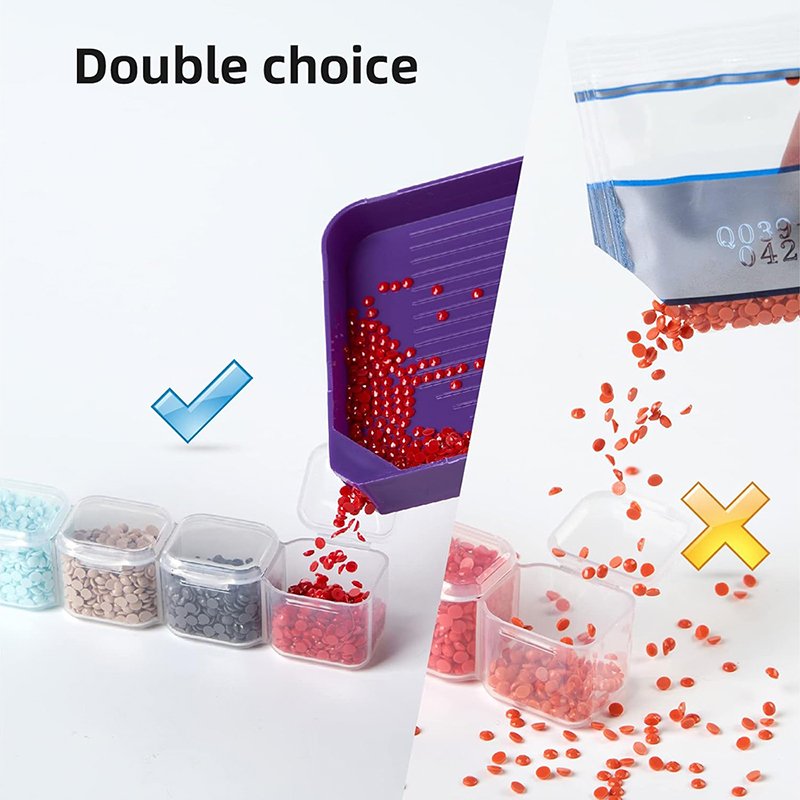 Diamond Painting Tool Set Storage Transparent Plastic 28 Grid Beads Sorting Storage Box