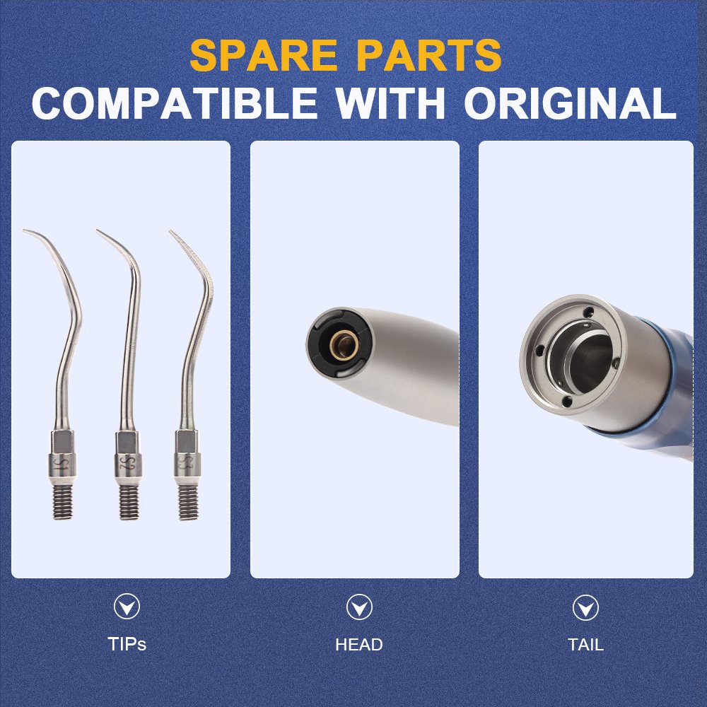 AI-S970KL Air Scaler handpiece KV-Couplings with 3 level Power Ring/5,800~6,200 Hz/Optics LED/Includes(S1, S2 & S3)3Tips/ Wrench