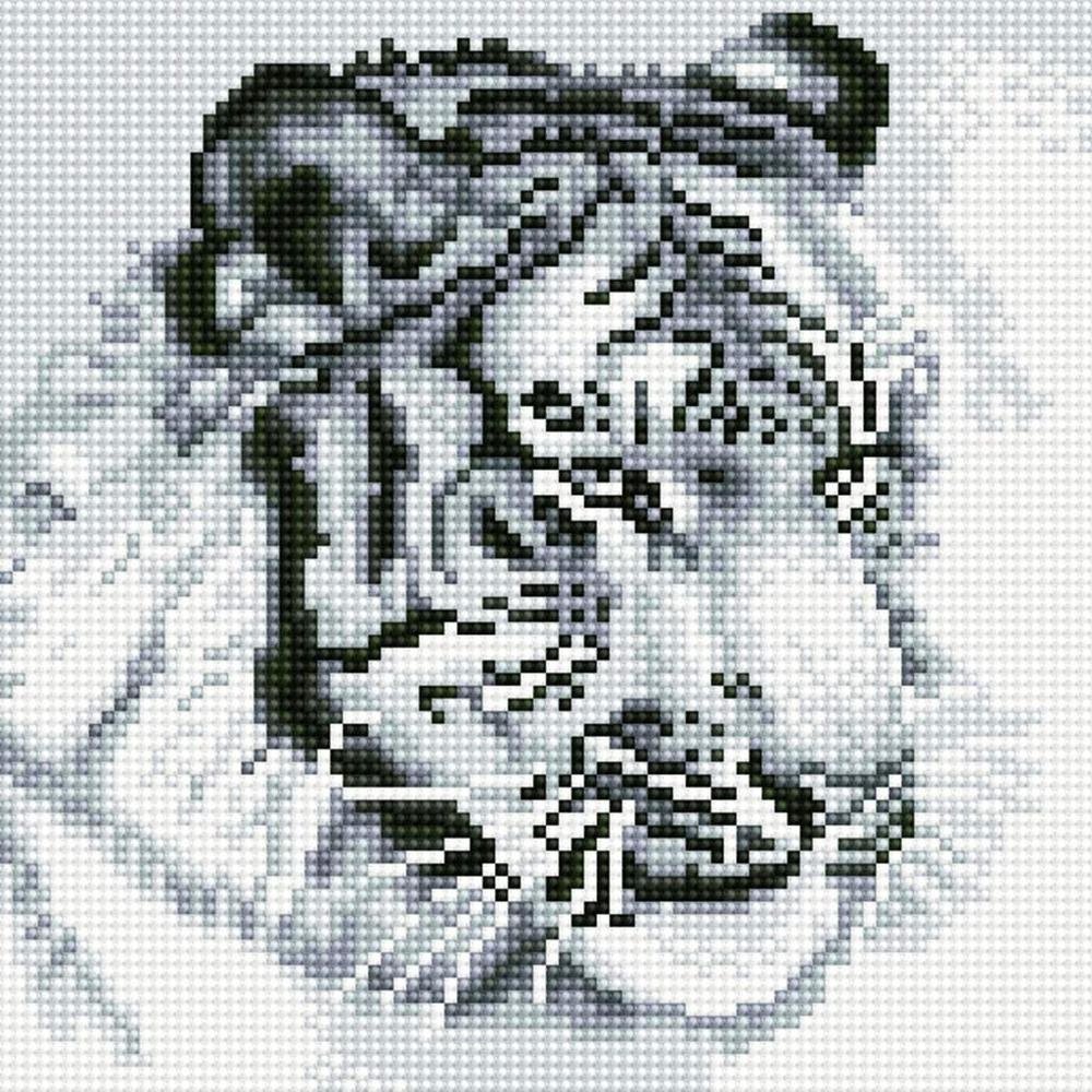 TINMI ARTS 5D Diamond Painting Kits for Adults Full Square Cross Stitch Kits Crystal Embroidery Kits Wall [12"x12" Black an
